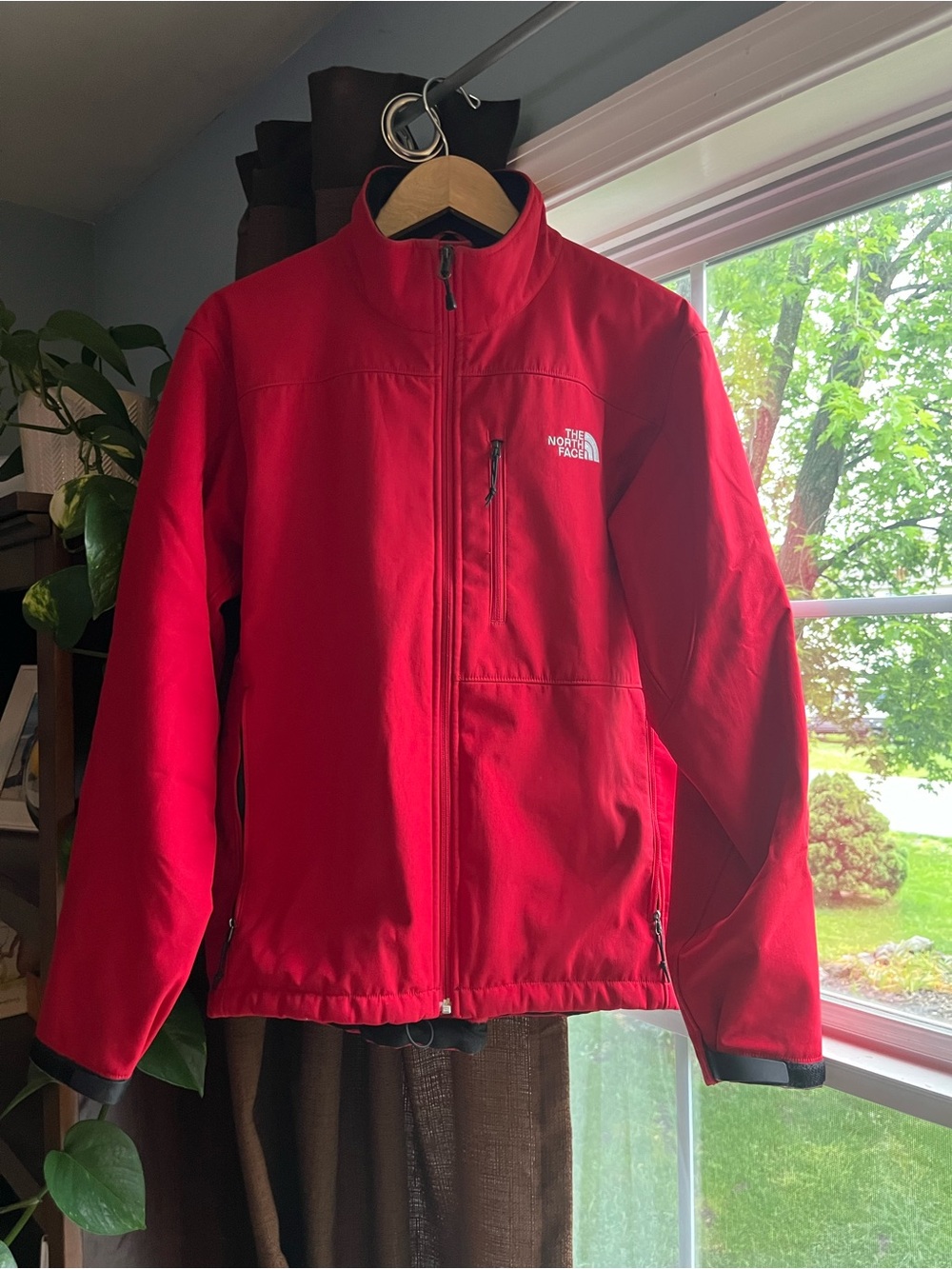 The North Face Red and Black Fleece-Lined Jacket